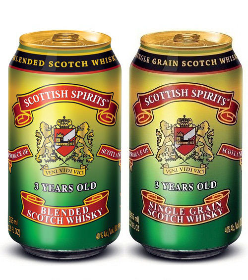 Купажированный трехлетний шотландский виски в алюминиевой банке